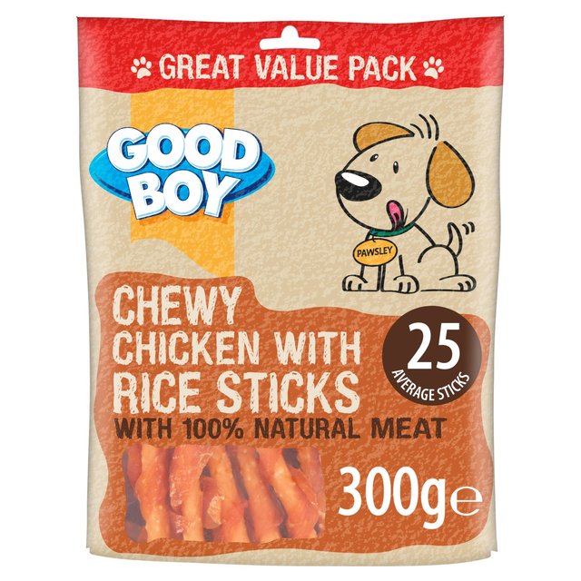 Good Boy Dog Treats Chicken & Rice Sticks, 300g