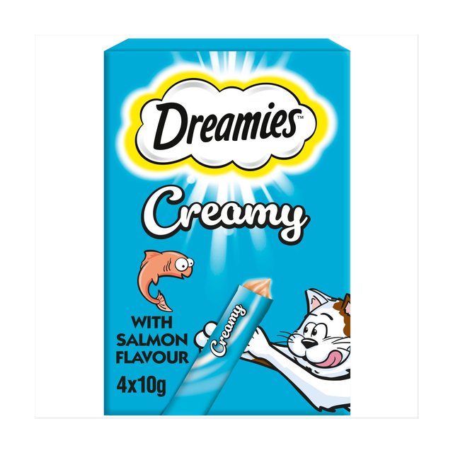 Dreamies Creamy Cat Treats With Salmon, 4 x 10g