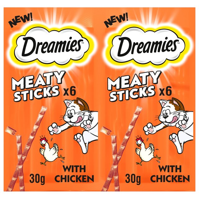 Dreamies Meaty Sticks With Chicken Cat Treats, 6 x 5g