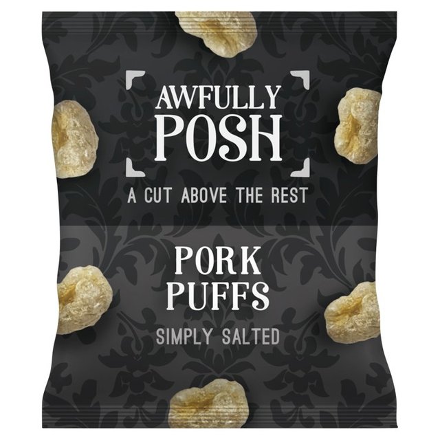 Awfully Posh Simply Salted Pork Puffs, 30g