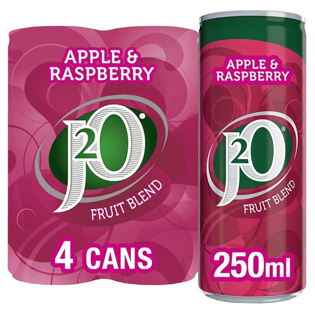 J2O Apple & Raspberry, 4 x 250ml