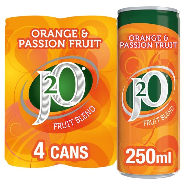 J2O Orange & Passionfruit, 4 x 250ml