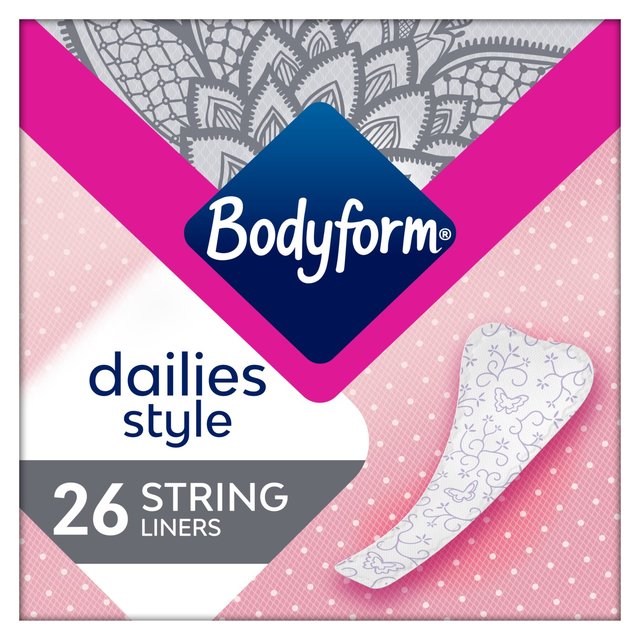 Bodyform Dailies String Panty Liners, 26 Per Pack