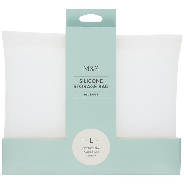 M & S Large Silicone Food Storage Bag, 2L