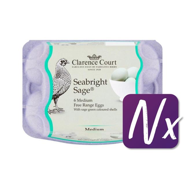 Clarence Court Free Range Seabright Sage Eggs, 6 Per Pack