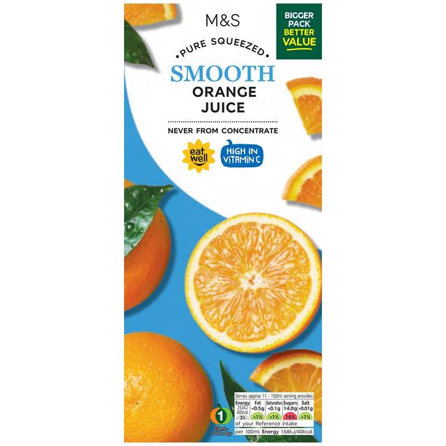 M & S Smooth Orange Juice, 1.75L
