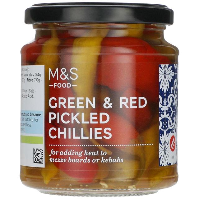 M & S Red & Green Pickled Chillis, 260g