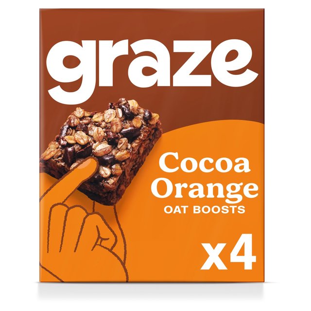 Graze Vegan Cocoa Orange Snack Bars, 4 Per Pack