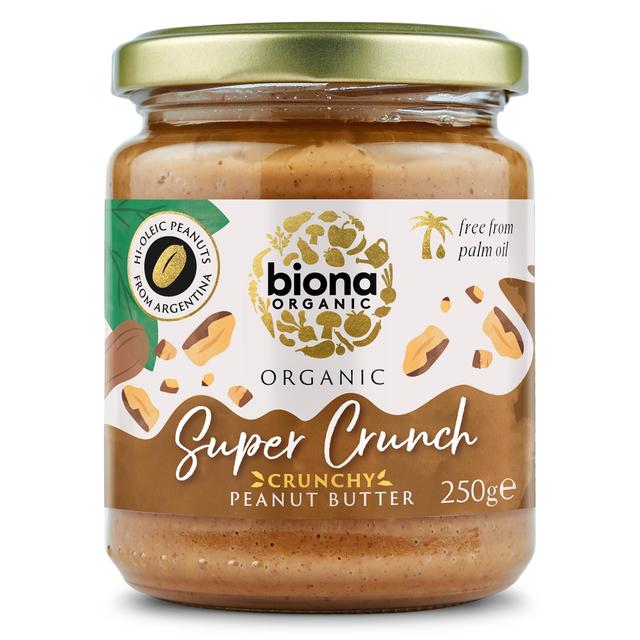 Biona Organic Hi Oleic Super Crunchy Peanut Butter, 250g
