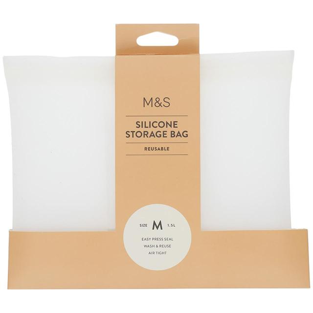 M & S Medium Silicone Food Storage Bag, 15L
