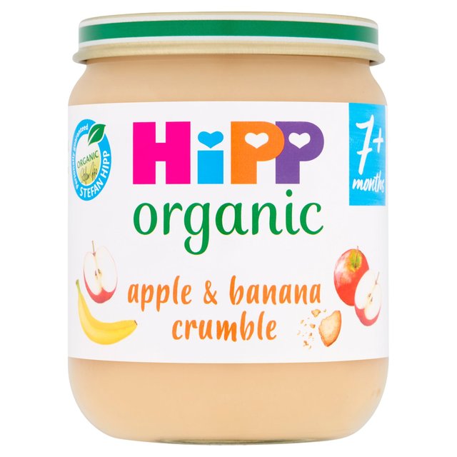 HiPP Organic Apple & Banana Crumble Baby Food Jar 7+ Months