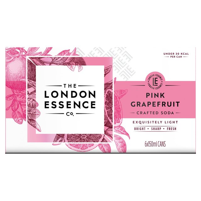 London Essence Co. Pink Grapefruit Cans, 6 x 150ml