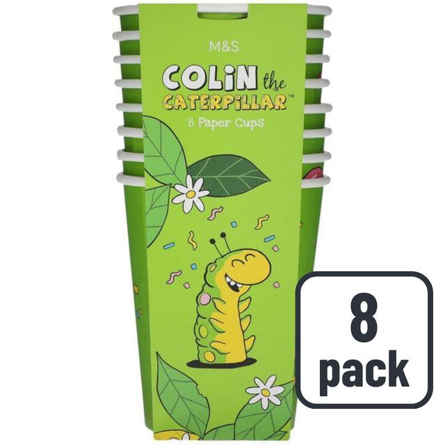 M & S Colin the Caterpillar Party Cups, 8 Per Pack