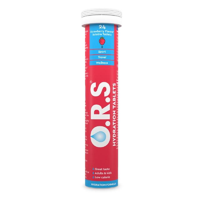O. R.S ORS Strawberry Hydration Tablets, 24 Per Pack