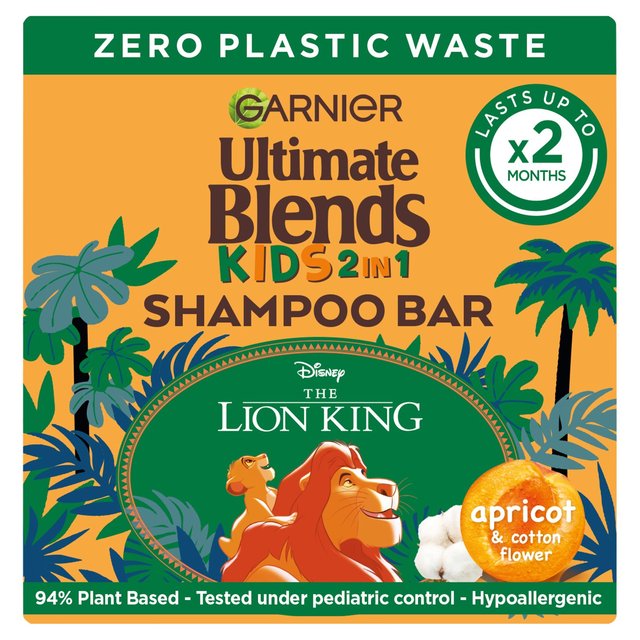 Garnier Ultimate Blends Kids Apricot No Tears Easy Detangling Shampoo Bar, 60g