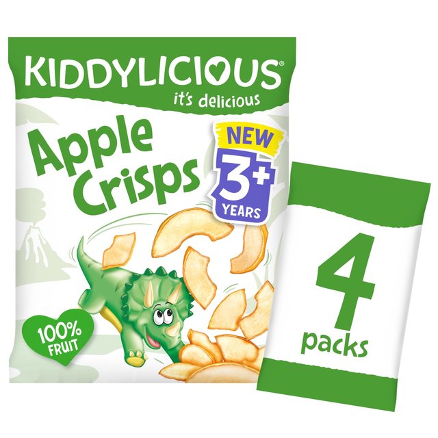 Kiddylicious Apple Crisps, 4 x 12g
