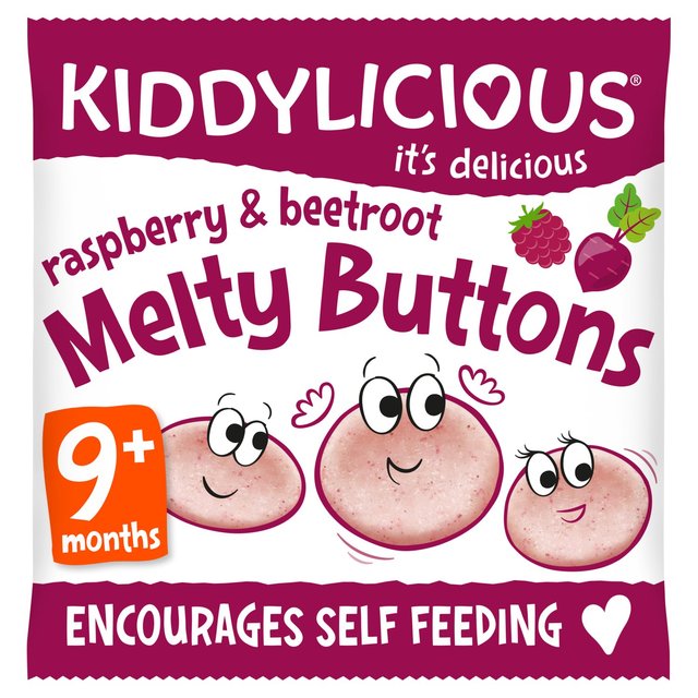 Kiddylicious Melty Buttons Raspberry & Beetroot, 6g