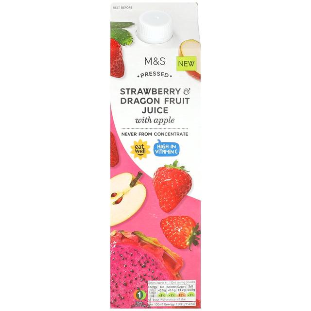 M & S Strawberry & Dragon Fruit Juice, 1L