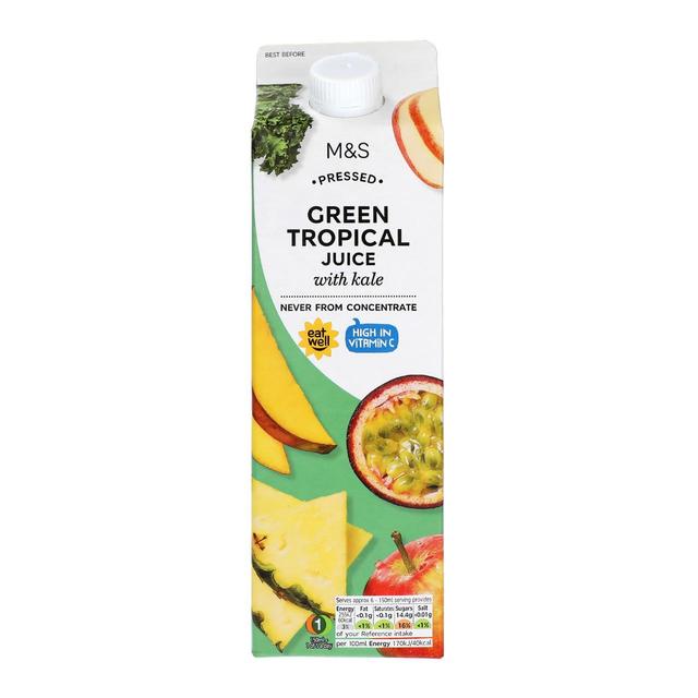 M & S Green Tropical Juice With Kale, 1L