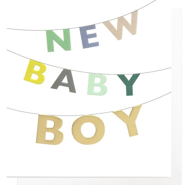 Caroline Gardner White, Gold and Green A baby Boy Words of Love Greetings Card, 140x146mm