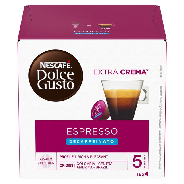 Nescafe Dolce Gusto Espresso Decaf Blue, 16 Per Pack