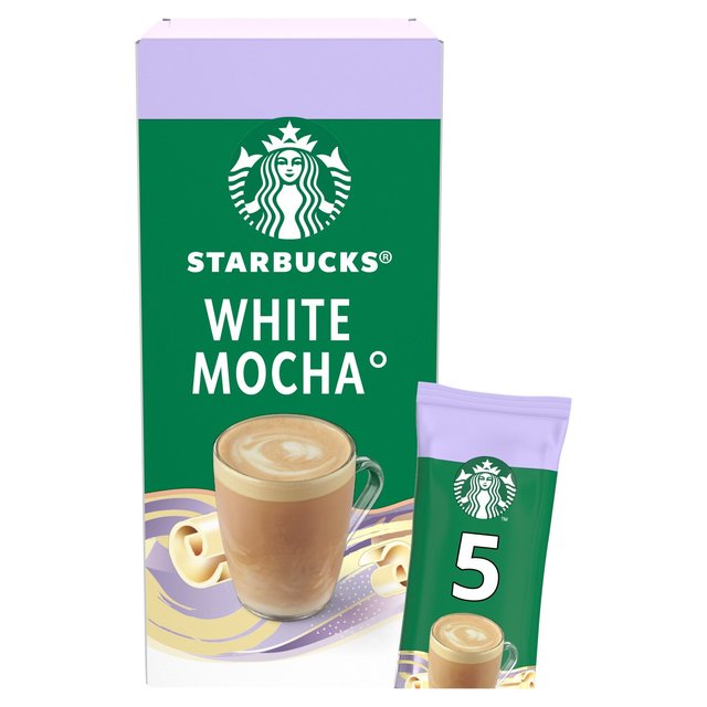 Starbucks Frothy Mixes, White Mocha 5 Sachets, 5 Per Pack