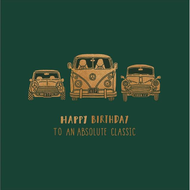Green and Gold Alpha Birthday Card Absolute Class Greetings Card, 16.9x16.6x0.5cm