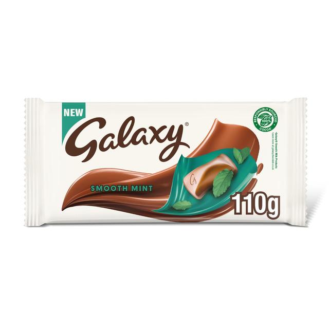 Galaxy Smooth Mint Chocolate Block Bar, 110g