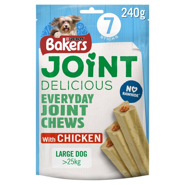 Bakers Joint Delicious Large Dog Treats Chicken, 7 per Pack