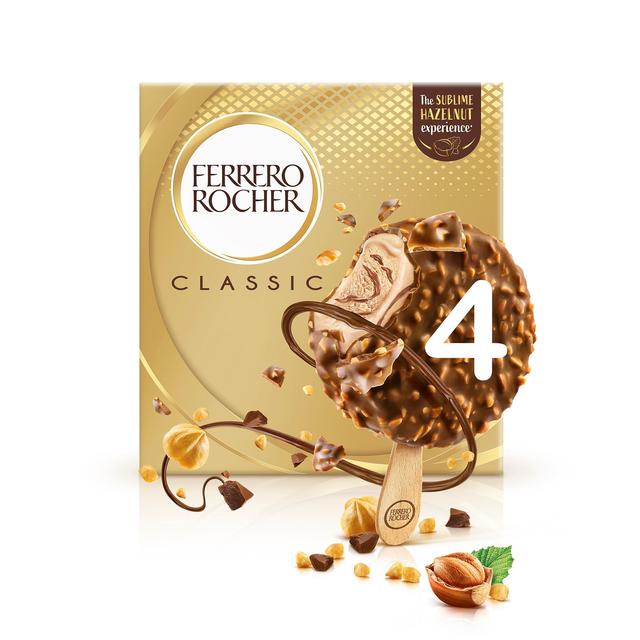Ferrero Rocher Hazelnut Ice Cream Sticks, 4x70ml, 4 x 70ml