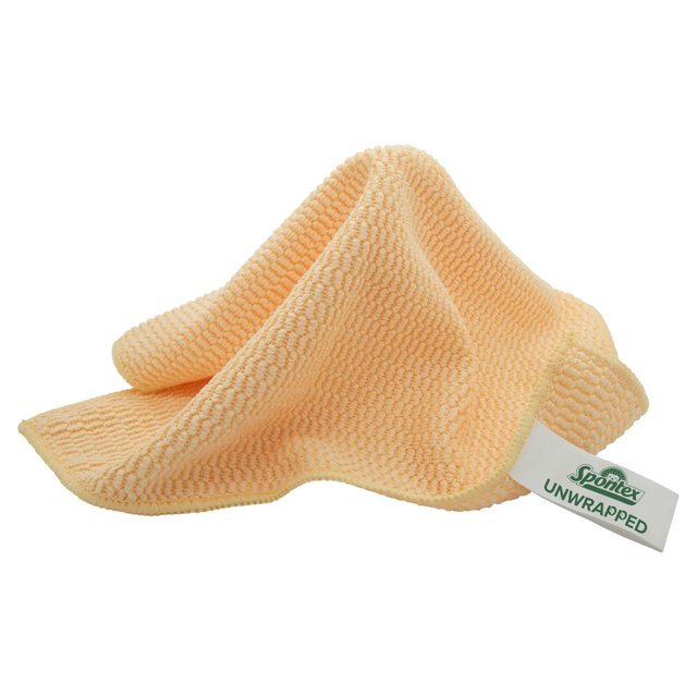 Spontex Orange Unwrapped Microfibre Cloth, One Size