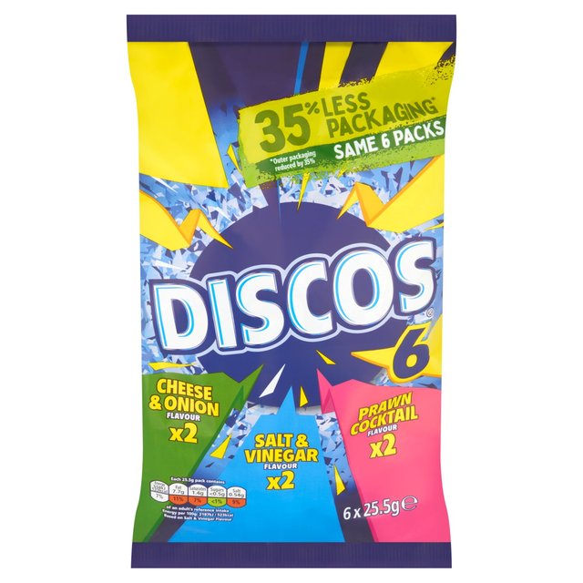 KP Discos Variety Multipack Crisps, 6 x 25.5g