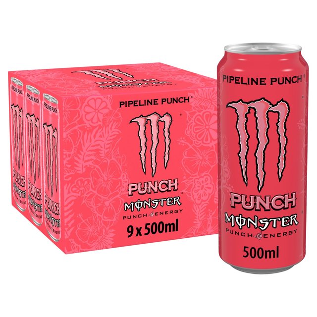 Coca-Cola Monster Energy Drink Pipeline Punch, 9 x 500ml