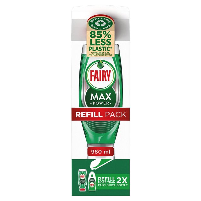 Fairy Max Power Antibac Original Washing Up Liquid, 980ml