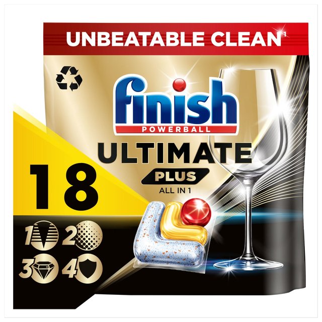 Finish Ultimate Plus All In One, 18 Per Pack