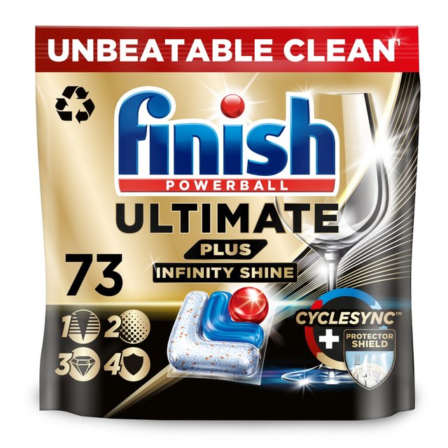 Finish Ultimate Infinity Shine Plus Regular, 73 Per Pack
