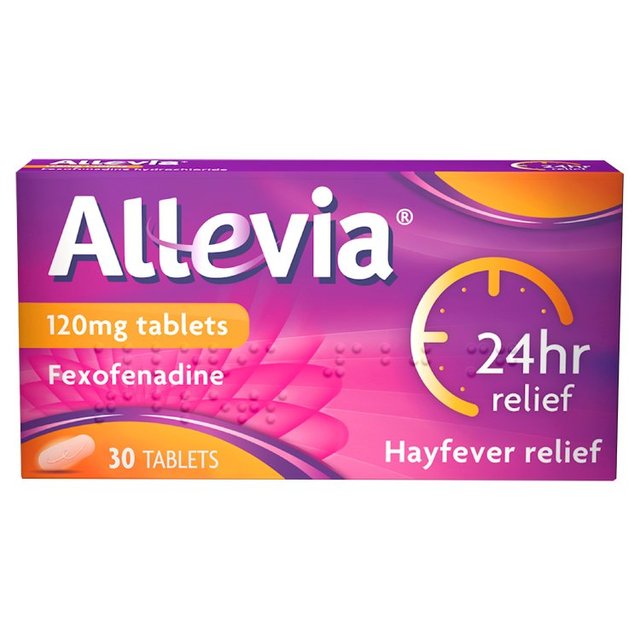 Allevia Hayfever Allergy Relief Tablets Fexofenadine, 30 Per Pack