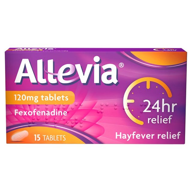 Allevia Hayfever Allergy Relief Tablets Fexofenadine, 15 Per Pack