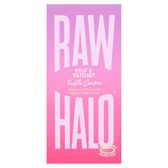 Raw Halo Mylk & Hazelnut Truffle Centres Vegan Chocolate Bar, 90g