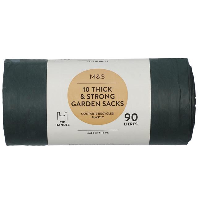 M & S 10 Thick & Strong Tie Handle 90L Garden Sacks