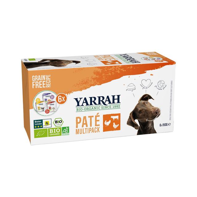 Yarrah Organic Grain-Free Pate Multipack for Dogs, 6 x 150g