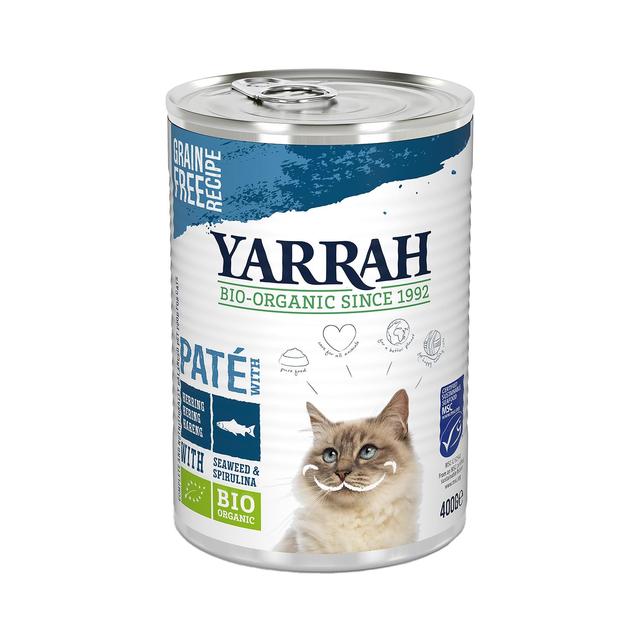 Yarrah Organic Grain-Free Fish Pate for Cats, 400g