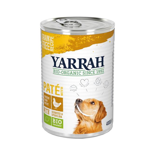 Yarrah Organic Grain-Free Chicken Pate for Dogs, 400g