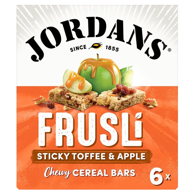 Jordans Sticky Toffee Apple Frusli Cereal Bars, 6 x 30g