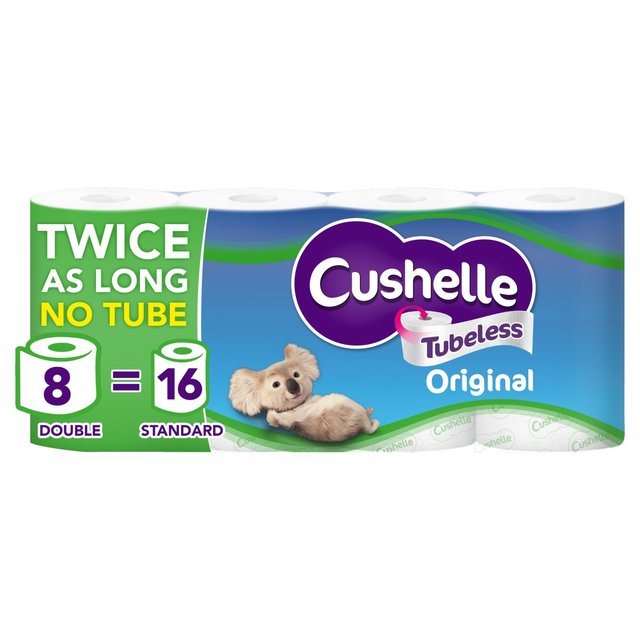 Cushelle Original Tubeless Toilet Roll, 8 Per Pack