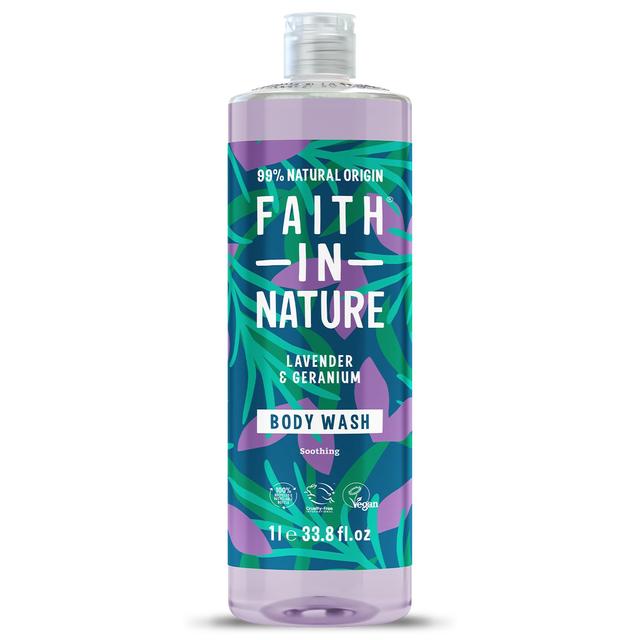 Faith In Nature Body Wash, Lavender & Geranium, 1l