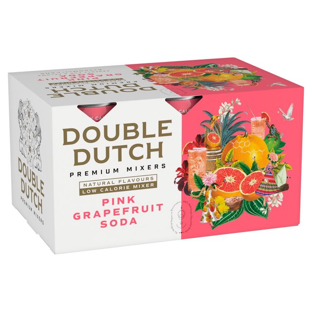 Double Dutch Pink Grapefruit Soda, 6 x 150ml