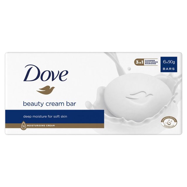 Dove Original Beauty Bar Cream, 6 x 90g