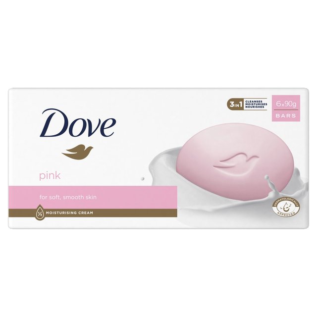 Dove Beauty Bar Pink, 6 x 90g