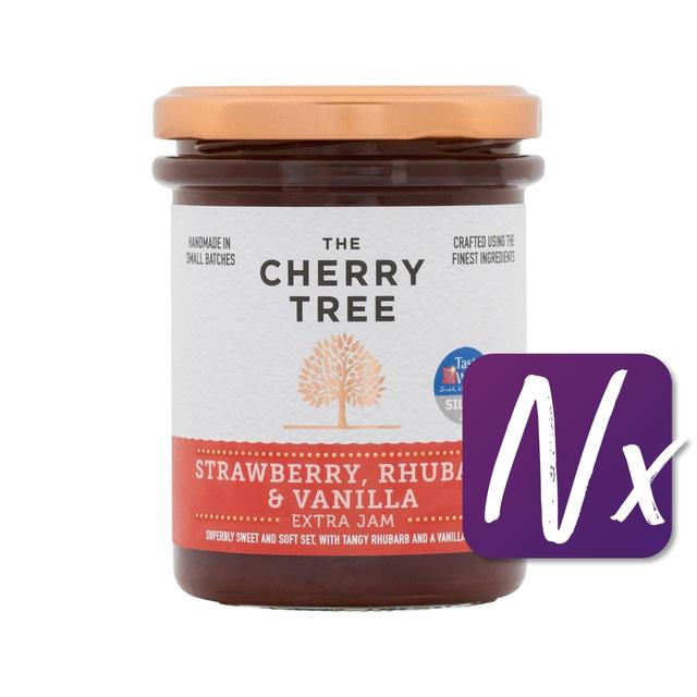 The Cherry Tree Strawberry, Rhubarb & Vanilla Extra Jam, 225g